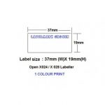 OPEN X024/X028 - 2 Lines - Printed Label