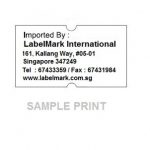 Single Line Label - 22mm X 12mm - Imported By Label - Custom Print