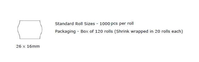 METO PL2026 Plain Label - 26mm X 16mm - Image 3