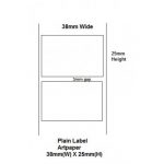 Plain White Label - 38mm X 25mm - Artpaper