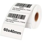 Direct Thermal Label - 60mm(W) X 40mm(H) - Plain White Perm Adhesive
